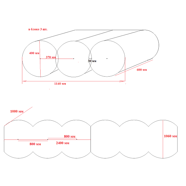 чертёж блоков для заливки чертёж блоков для заливки